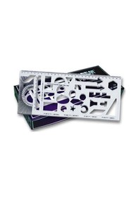 Resim Yıldızlar 007 Ölçekli Şablon Cetvel 30 CM Şeffaf 