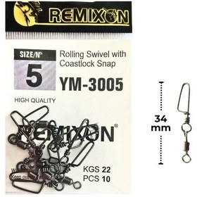 Resim Remixon Ym-3005 No:5 Klipsli Fırdöndü 10 Adet 