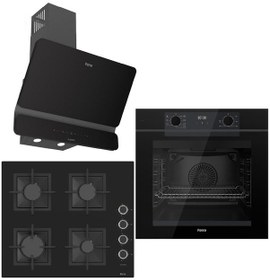 Resim Ferre Fryart QEP63CS - SC205-FA - D080-SA Ankastre Set Siyah 