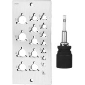 Resim 2 Adet Çelik Dübel Plakası, Dübel Üreticisi, Dübel Yapım Aracı Imperial 17 Delik 1/32 Inç Artışlarla 1/8 Inç ile 5/8in (Yurt Dışından) 