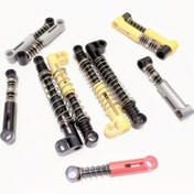 Resim 4 adet MOC Teknoloji Yapı Bloğu Şok Emici Aksesuar, Yüksek Kaliteli ABS C01 Şok Kolu Bahar L, Yapı Bloğu Araba Modifikasyonları için Uygun, Marka Yapı Blokları 92592 Aksesuarlarıyla Uyumlu. 