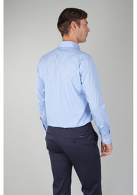 Resim Bisse Erkek Regular Fit Pamuk Klasik Mavi Gömlek Gmkls252132 D35 Mavi 