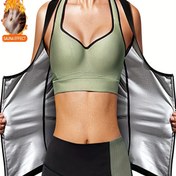 Resim Kadın Polyester Spandex Spor Tank Üst - %90 Polyester %10 Spandex, Tek Renk, Örgü Kumaş, Az Esnek, Kısa Uzunluk, Tüm Mevsimler için Elegant Spor Yelek 