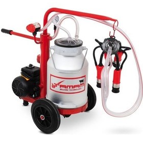 Resim Tamam Ecomini Tekli İnek Süt Sağma Makinesi Alüminyum Güğüm-kauçuk Memelik Kuru Pompa 