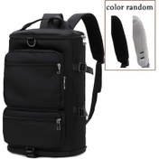 Resim Oldfriend Siyah Büyük Kapasiteli Seyahat Sırt Çantası - Dayanıklı Gym Çantası, Laptop Ve Ayakkabı Bölmeli Diğer 