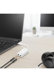 Resim VOREX Gabble 7.1 USB Ses Kartı - Mikrofon Kulaklık Adaptörü - Tak Çalıştır PC/PS4/PS5 Uyumlu 