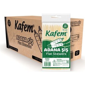Resim Kafem Adana Çöp Şiş 24 CM 100 Lü x 50 Paket (Koli) 