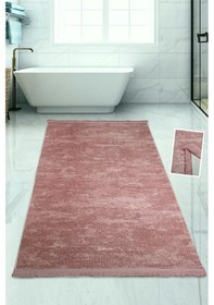 Resim Nova Pembe 100x200 Cm Büyük Ebat Banyo Paspası Kaymaz Peluş Pembe 