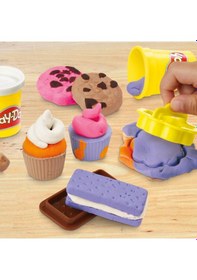 Resim Play Doh Yiyecek Şekilleri Oyun Hamur Seti G1609 G1615 Fırın renkli 