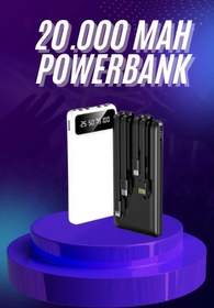 Resim teknodayım Powerbank 20.000 MAH Hızlı Şarj Özellikli Taşınabilir USB Girişli 
