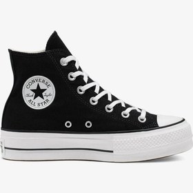 Resim Converse Chuck Taylor All Star Platform Canvas Kadın Siyah Sneaker 560845c 