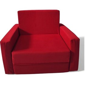 Resim Çocuk Koltuğu Komple Sünger Katlanabilir Yataklı 0-6 Yaş Döşemelik Kırmızı Kumaş 