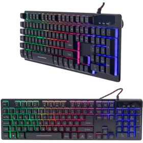 Resim Hello HL-18744 Usb Kablolu Metal Kasa Mekanik Hisli RGB Işıklı Oyuncu Gaming Klavye 