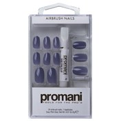 Resim Promani Koyu Mavi Slate Takma Tırnak Kiti 24'lü 