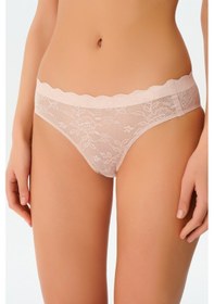 Resim Suwen Invisible Soft Dantelli Slip Külot Sw5987170 Pudra Pembesi 