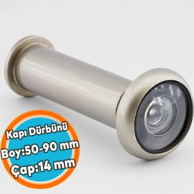 Resim Nzb Ayarlanabilir Kapı Dürbünü Çelik Kapı Saten 50-90 mm Çap 14 mm 