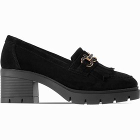 Resim MY DERİ Ladly Kadın Hakiki Deri Püskül Detaylı Kalın Topuklu Ayakkabı 3576 