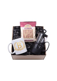 Resim Kişiye Özel Harf Tasarım Kupa & French Press & Colombian Taze Fil 