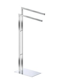 Resim Ayaklı Havluluk, İkili, 38 X 80.5h X 18 Cm -krom Krom 