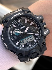 Resim Joefox Digital Ve Analog 2 Yıl Garantili Kronmetre+takvim+alarm+aydınlatma Erkek Kol Saati Joe.bk14 Siyah - Beyaz 