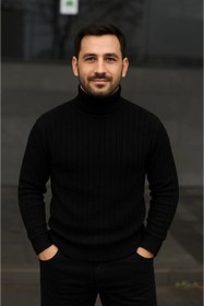 Resim DRESSIFY WOMEN’S FASHION Erkek Fitilli Triko Kazak 3lÜ Set Bebek Mavisi Bej Siyah Regular Balıkcı Ya 