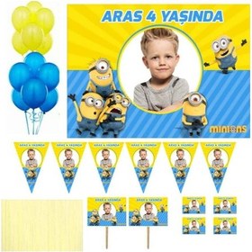 Resim Minyonlar Minnions Kişiye Özel Süsleme Ve Magnet Seti Hdts124 