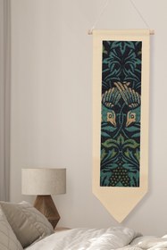 Resim William Morisse Duvar Halısı, Sanat Serisi Dekor, 100cm Kanvas Flama Askılı Duvar Örtüsü NO:672 - Renkli - 7 / 30 x 100 