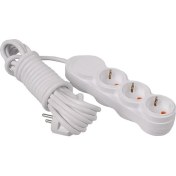 Resim Storemax 3lü 2 Metre Grup Priz Uzatma Kablosu, Çocuk Korumalı, Klemensli Topraklı Priz - 3500 Watt, 16 Amper, 250 Volt, Beyaz Renk (2 Metre) 