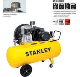 Resim Stanley Hava Kompresörü BA651/11/270F Hp5.5 -3T Trifaze 
