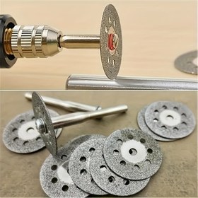 Resim 10+2 adet Elmas Kesme Tekerlekleri Metal Kesme Bıçakları için Mermer, Seramik, Taş ve Cam için - Elmas Kaplamalı Hassas Kesici - Elektrik Olmadan Kullanın 