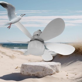 Resim Helios E27 Duy Uyumlu 30W Led Aydınlatmalı 5 Pervaneli Tavan Vantilatörü - Pratik ve Şık Serinletici 