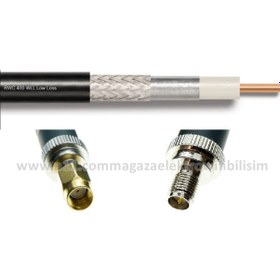 Resim RP SMA erkek - RP SMA dişi 25 METRE LMR400/RWC400 Koaksiyel Kablo 