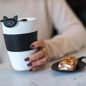 Resim Açık Pembe Kedili Çay Süzgeci, Şık ve Kullanışlı Mutfak Aksesuarı 