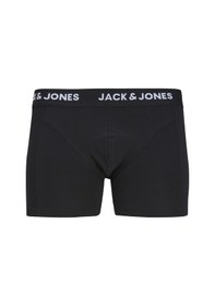 Resim Jack & Jones Erkek 3'lü Düz Renk Boxer Paketi Black Siyah 