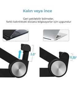 Resim FourForce Saıjı X1 Laptop Sehpası, Katlanabilir, Tablet Sehpası, Alüminyum Alaşım, Online Sınıf Çalışması, Duruşu Iyileştirme, Isı Dağılımı Macbook, iPad ve 10-15,6 Inç Olan Tüm Cihazlar ile Uyumlu. Beyaz 