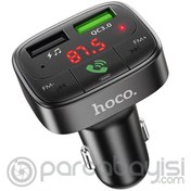Resim HOCO E59 Dijital Göstergeli Kablosuz Araç içi FM Transmitter + USB Hızlı Şarj Aleti 