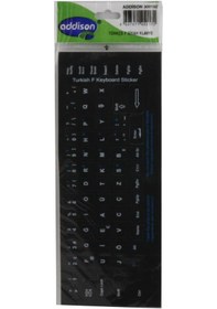 Resim Addison 300162 Türkçe F Siyah Klavye Stiker 