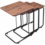 Resim C Zigon Sehpa 3'Lü Takım Mdf Diş Budak 