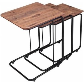 Resim C Zigon Sehpa 3'Lü Takım Mdf Diş Budak 