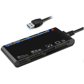 Resim Rocketek Cr7 Usb3.0 Çok Fonksiyonlu Kartı Okuyucu Cf / Xd / Ms / Sd / Tf Kart 7 