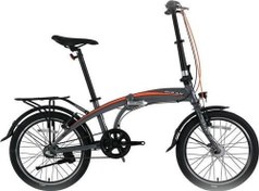 Resim FX 3500-NX3 KATLANIR BİSİKLET 32CM V 20 JANT NEX.3 VİTES METALİK GRİ TURUNCU 