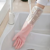 Resim 2 adet Çiçek Desenli PVC Temizlik Eldiveni - Dayanıklı, Çok Amaçlı Ev Eldivenleri Mutfak, Banyo, Oturma Odası ve Yatak Odası için - Bulaşık Yıkama ve Ev Temizliği için İdeal, Mutfak Temizlik Eldivenleri | Çiçek Desenli Eldivenler | Dayanıklı PVC Eldivenler, Mutfak Temizlik Eldivenleri | Oturma Odası ve Yatak Odası için Ev Eldivenleri, Çok Amaçlı Ev Eldivenleri 