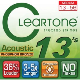 Resim Cleartone Phos-Bronze Medium 13-56 Takım Tel Akustik Gitar Teli0 