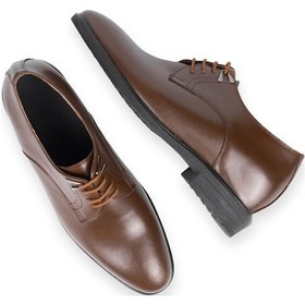 Resim Aksesuarlı Kahverengi +7/+9 cm Boy Uzatan Gizli Topuklu Ayakkabı 