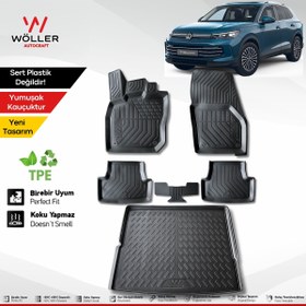 Resim Wöller Volkswagen Tiguan Paspas Bagaj Havuzu Set 2024 2026 Arası Uyumlu 3d Ultraflex Set 