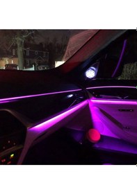 Resim Araç Içi Atmosfer Ambiyans Led Neon Ip Led Rgb App Kontrollü 