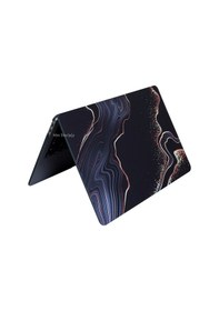 Resim Apple Uyumlu MacBook Air Kılıf 13.6 İnç M2-m3 Marble15nl Touchıd'li Air 13.6" A2681 A3113 İle Siyah 