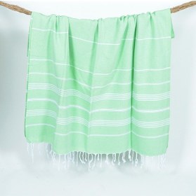 Resim Sultan Peştemal Açık Yeşil %100 Pamuk 90x180 Cekme Yapmaz Banyo-Plaj Havlusu 