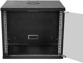 Resim 9U Duvar Tipi Soft Serisi Network Server Kabinet, 600mm Derinlik, Server Rack Kabinet Muhafazası, 4mm Temperli Darbelere Karşı Dayanıklı Ön Cam Panel, IT Ekipmanları Muhafaza kabini 