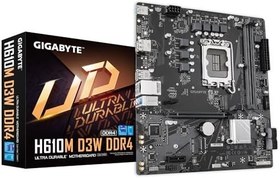 Resim GIGABYTE H610M D3W DDR4 Anakart - 14. Nesil Intel Core CPU'ları, 5+1+1 fazlı VRM, 3200MHz DDR4'e kadar, 1xPCIe 3.0 M.2, 1GbE LAN, USB 3.2 Gen 1'i destekler 